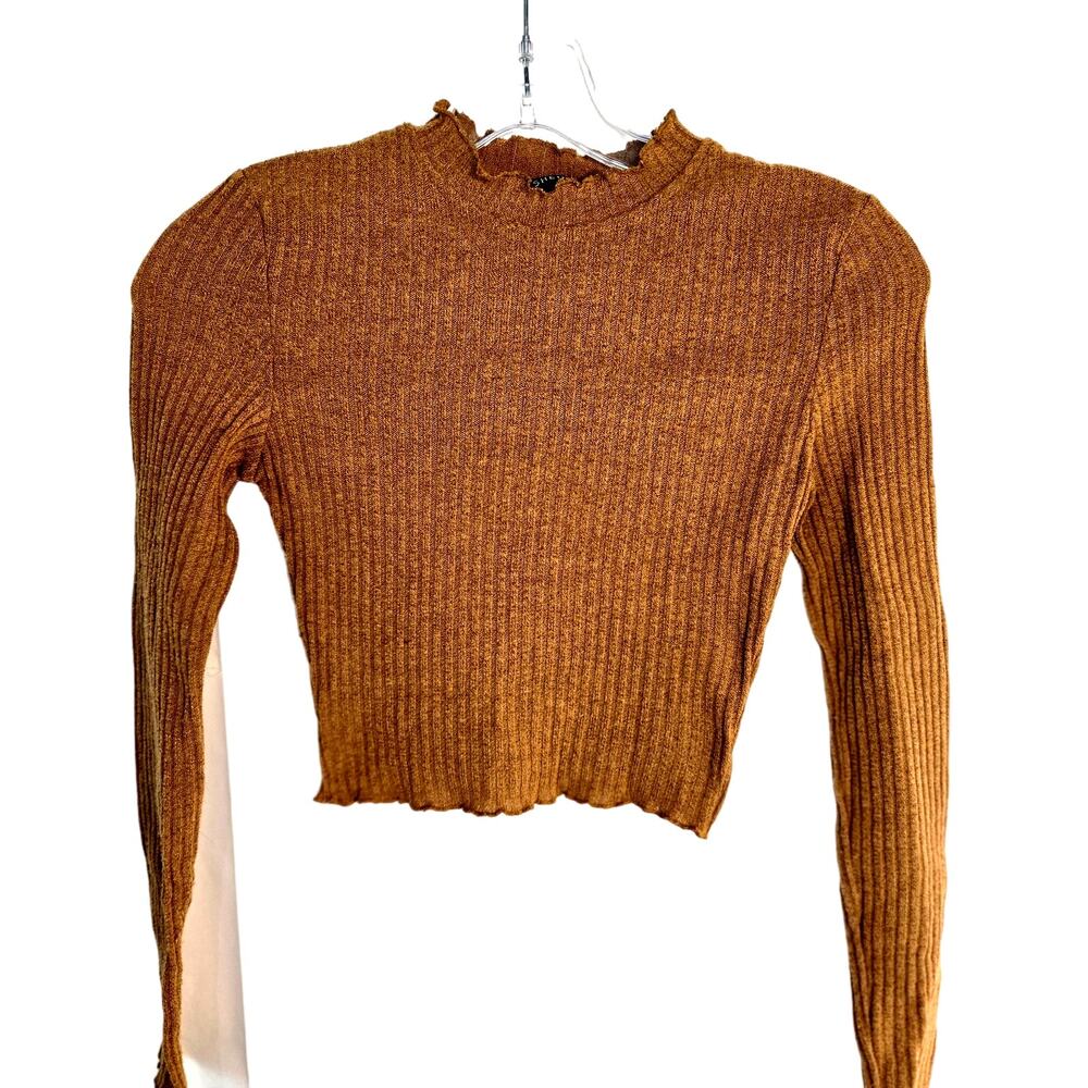 Shein Women's Brown Sweater XS Extra Small  Petite P Crop Misses Sz 0 2